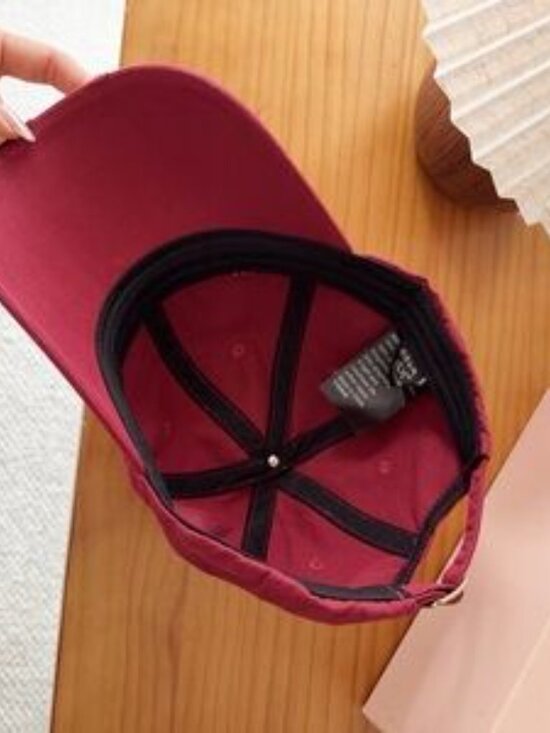 Miu Miu Burgundy Distressed Baseball Cap Raised White Logo